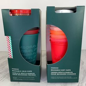 Starbucks Limited Edition Holiday 2019 Reusable Hot and Cold Cups New